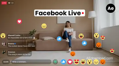 Facebook Live Elements template preview