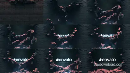 Falling Bricks Logo Openers template preview