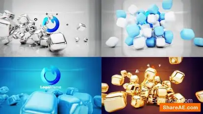 Falling Cubes Intro Bundle Openers template preview