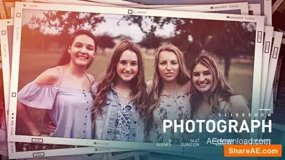 Falling Photo Slideshow Openers template preview