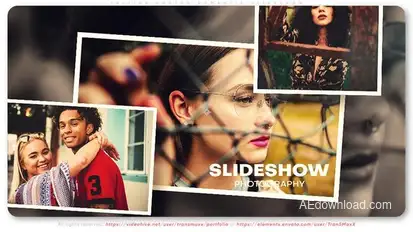 Falling Photos Romantic Slideshow Video Displays template preview