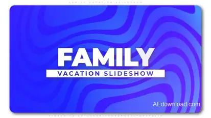 Family Vacation Slideshow Video Displays template preview