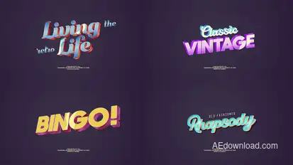 Fancy Retro Titles Titles template preview