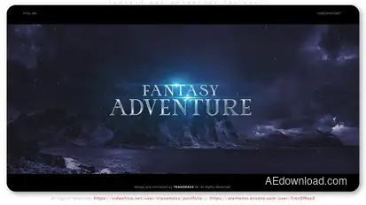 Fantasy and Adventure Trailer Video Displays template preview