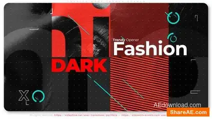 Fashion Dark Trendy Opener Openers template preview