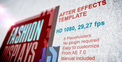 Fashion Displays with Text Presentation Video Displays template preview