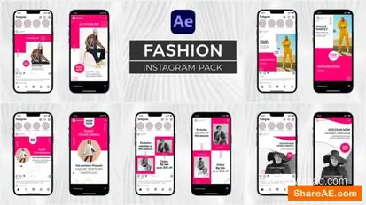 Fashion Instagram Pack for After Effects Openers template preview