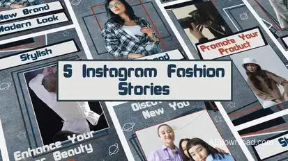 Fashion Instagram Stories Elements template preview