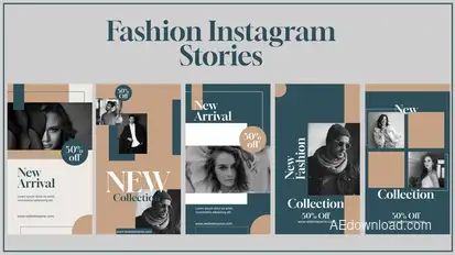 Fashion instagram stories broadcast-packages template preview