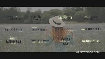 Fashion Lower Thirds Elements template preview