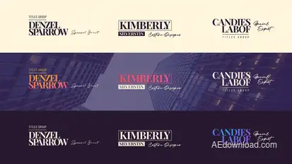 Fashion Lower Thirds Elements template preview