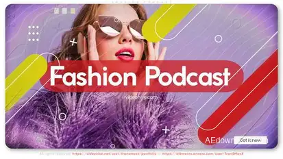 Fashion Podcast Video Displays template preview