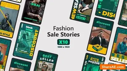 Fashion Sale Stories Openers template preview