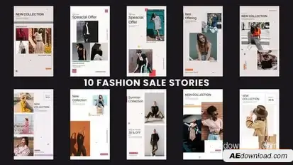 Fashion Sale Stories Openers template preview