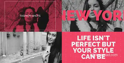 Fashion Shots Video Displays template preview
