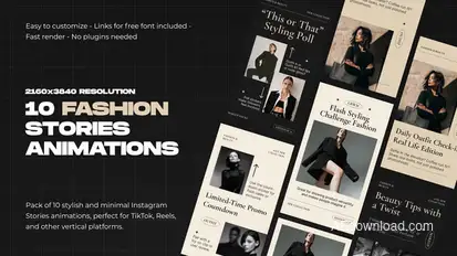 Fashion Stories Elements template preview