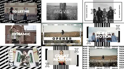 Fashion Typography Opener broadcast-packages template preview