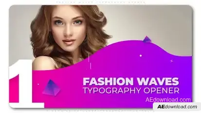 Fashion Waves Typography Opener Openers template preview