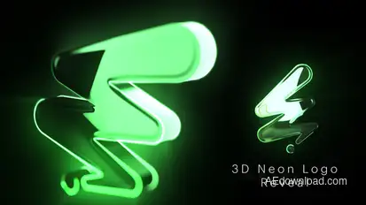 Fast 3D Neon Logo Reveal Logo Stings template preview