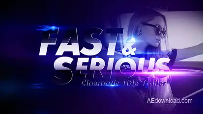 Fast and Serious Cinematic Title Trailer Openers template preview