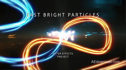 Fast Bright Particles Logo Stings template preview