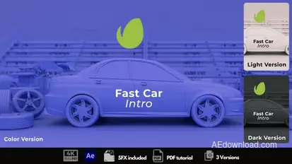 Fast Car Logo Reveal Logo Stings template preview