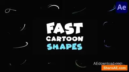 Fast Cartoon Shapes | After Effects Openers template preview