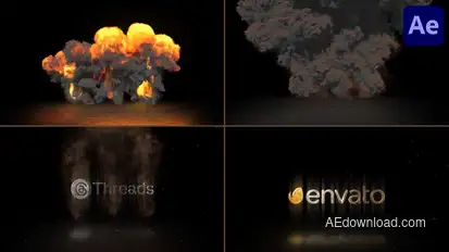 Fast Explosions Logo Reveal for After Effects Logo Stings template preview