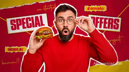 Fast Food Intro Openers template preview