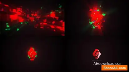 Fast Glitch Logo Logo Stings template preview