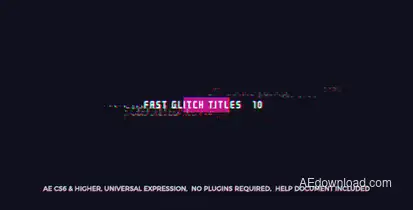 Fast Glitch Titles Titles template preview