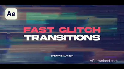 Fast Glitch Transitions Elements template preview