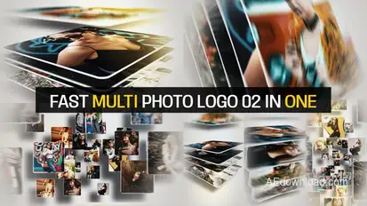 Fast Multi Photo Logo Logo Stings template preview
