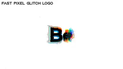 Fast Pixel Glitch Logo Logo Stings template preview
