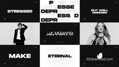 Short Dynamic Opener / Kinetic Typography / Stomp Titles / Fashion Event Promo / Fast Intro Openers template preview