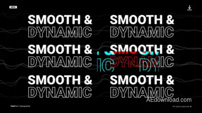 Fast Text Typography  AE Titles template preview