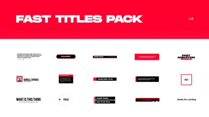 Fast Titles Pack Titles template preview