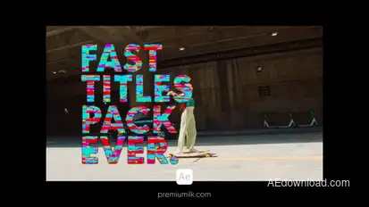 Fast Titles Pack Glitch Color Titles template preview