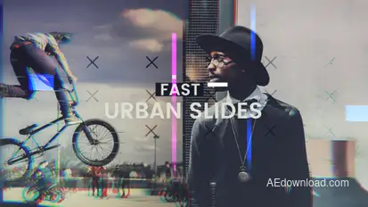 Fast Urban Slides Video Displays template preview
