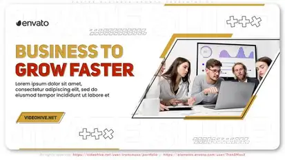 Faster Business Growth Presentation Video Displays template preview