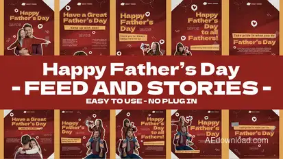 Father Day Feed and Stories Instagram Openers template preview