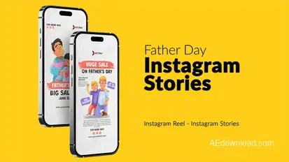 Father Day Instagram Stories Openers template preview