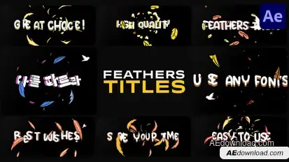 Feathers Titles for After Effects Titles template preview