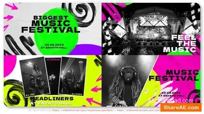 Feel The Music Promo Openers template preview