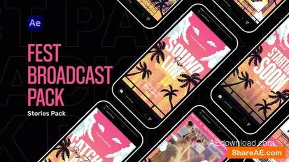 Festival Broadcast Package Stories Pack broadcast-packages template preview