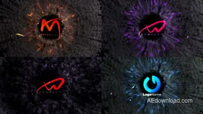 Fiery Explosion Unveil Logo Stings template preview