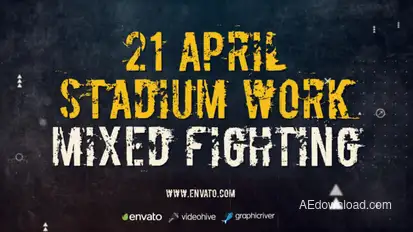 Fighting Sports Promotion Video Displays template preview