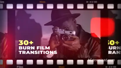 Film Burn Transitions Elements template preview