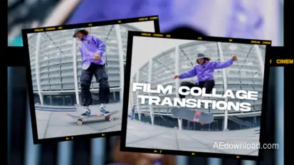 Film Collage Transitions Elements template preview