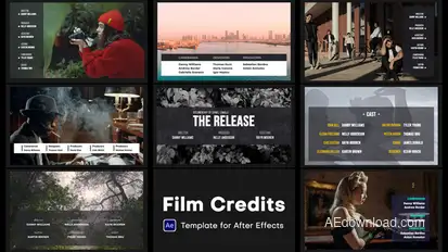 Film Credits Elements template preview
